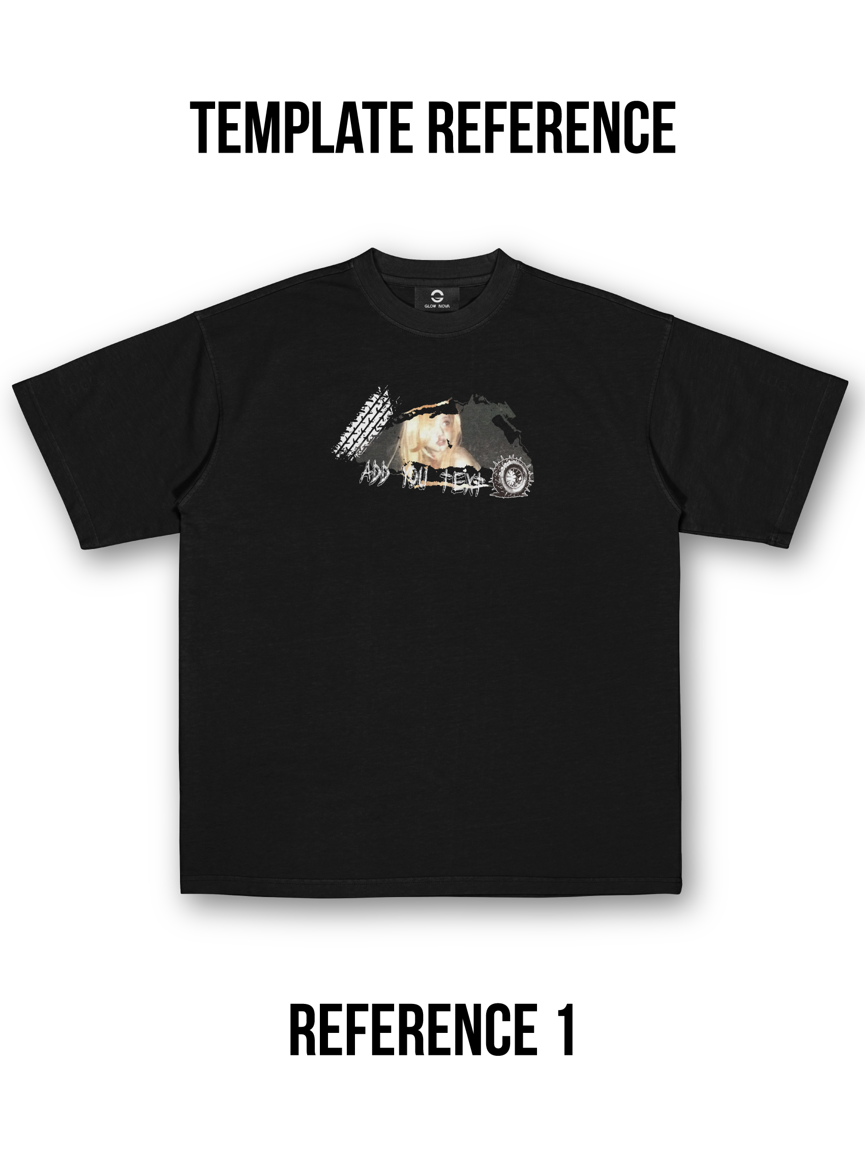 GLOWNOVA LAB 018 – Image déchirée + Texte + Autocollants