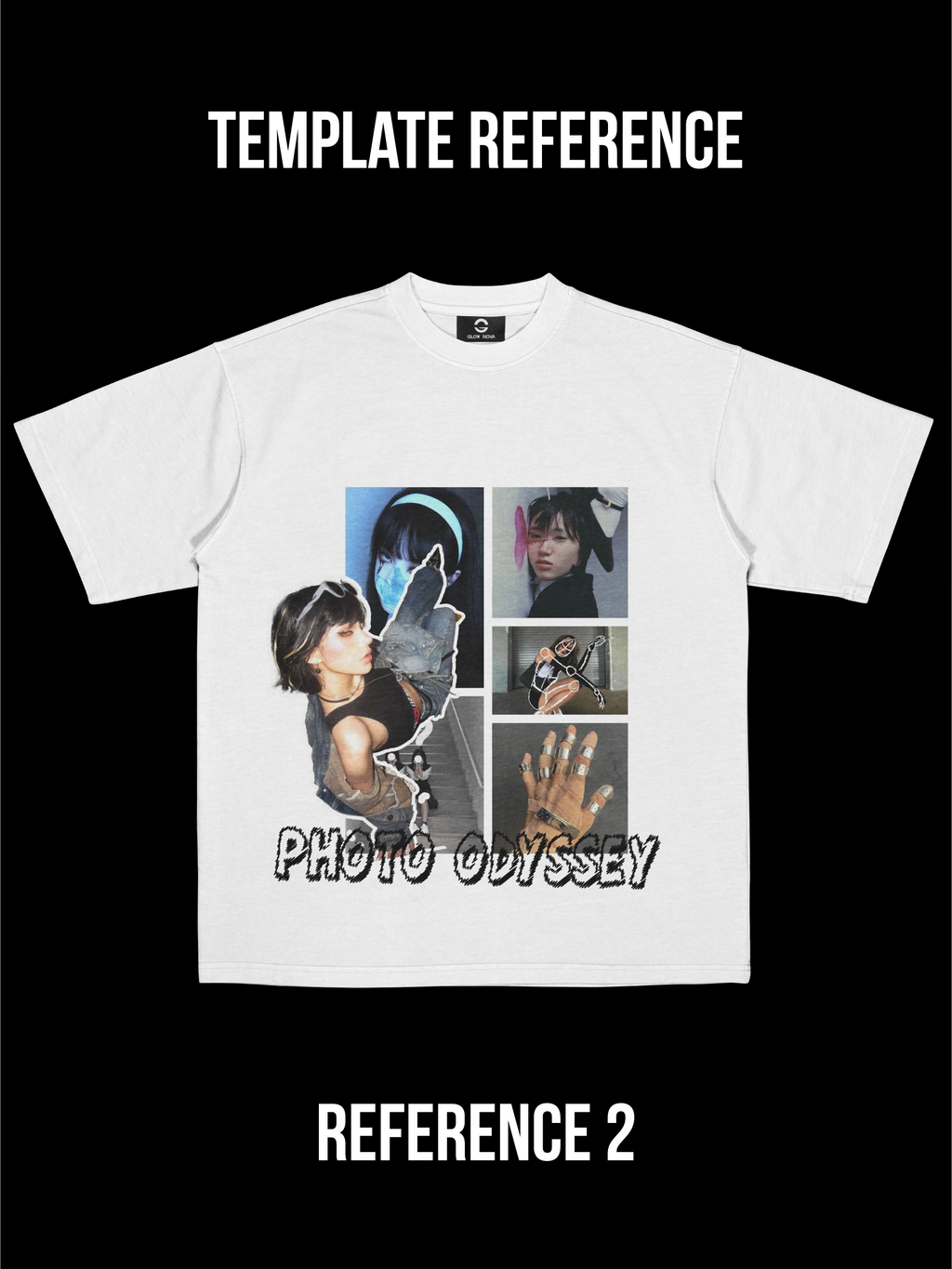 GLOWNOVA LAB 019 – cinq images + calque PNG + texte