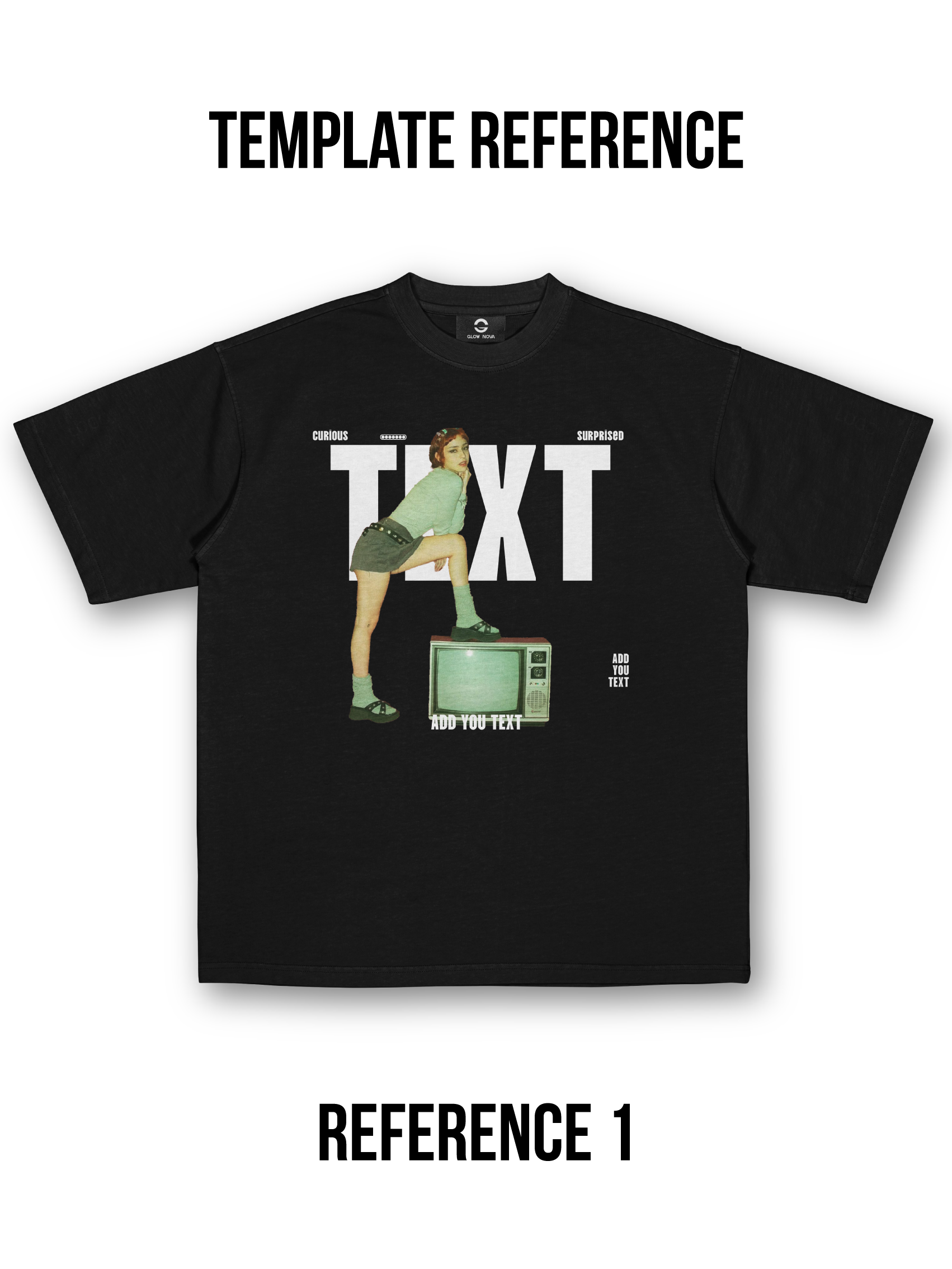 GLOWNOVA LAB – PNG Over Text Template