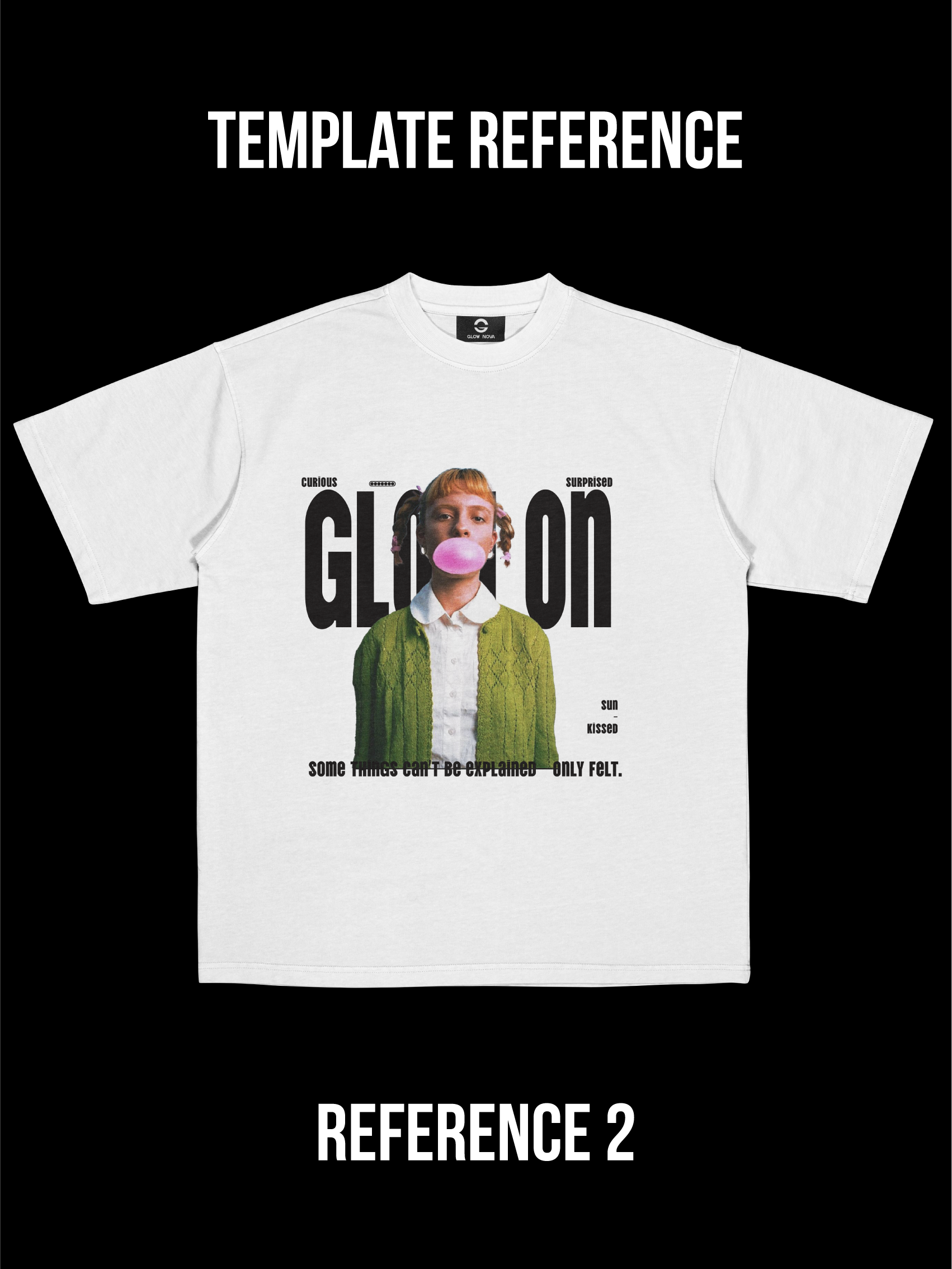 GLOWNOVA LAB – PNG Over Text Template