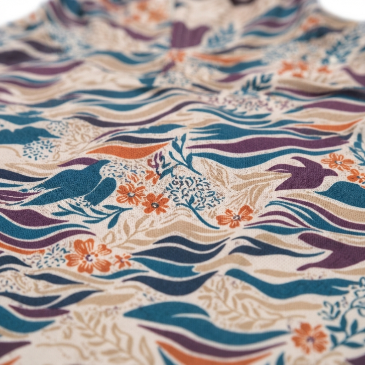 [WHOLESALE ONLY - CONTACT TO ORDER] Women's UPF 50+ Sun Protection Hoodie Long Sleeve Quick-Dry Outdoor Wave Print Rash Guard - Do Not Buy Direct