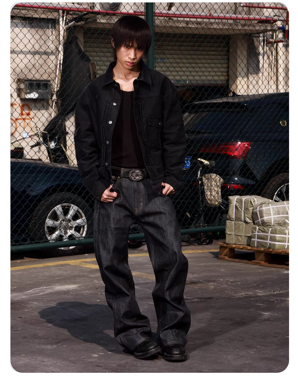 Men’s 15oz Selvedge Denim Jeans – Raw Narrow Loom Fabric, Bootcut Fit[NA-016]