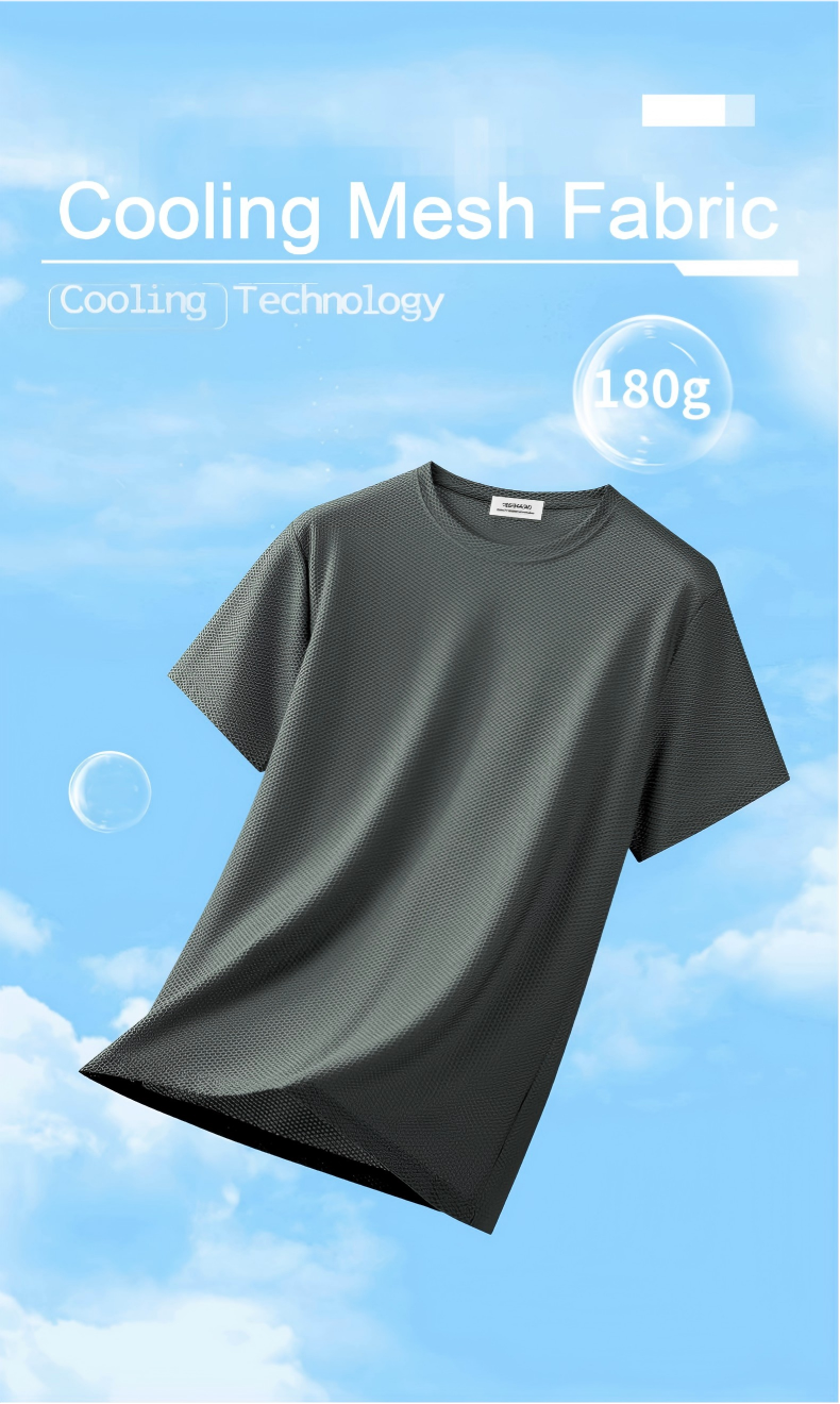 Men’s Breathable Mesh T-Shirt – Cooling Quick-Dry Summer Performance Tee[NA-008]
