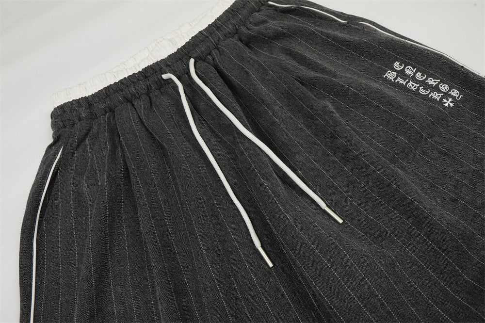 Men’s Striped Track Set – Colorblock Stand Collar Jacket & Straight-Leg Pants[NA-011]