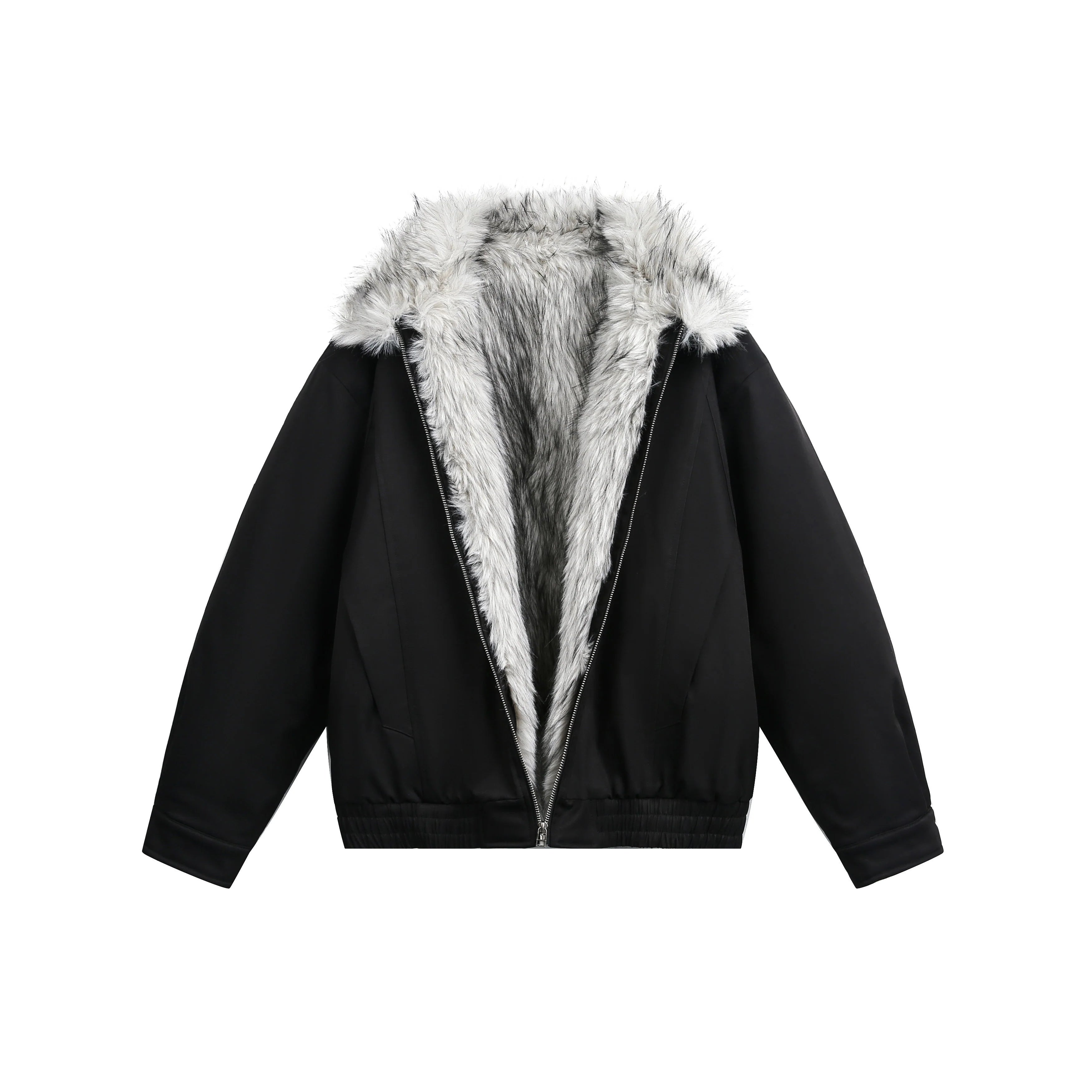 WOLF KING FUR-COLLAR HARRINGTON JACKET [DROP2-002]