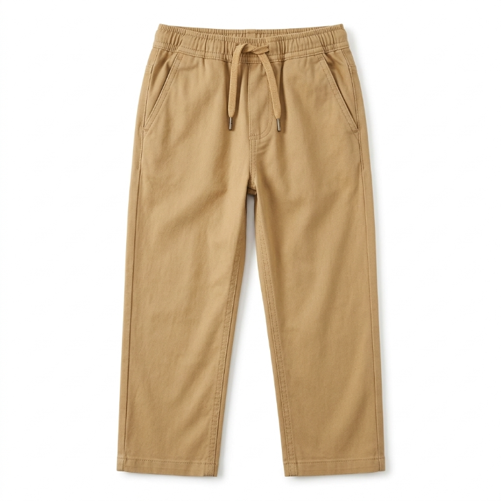 [WHOLESALE ONLY - CONTACT TO ORDER] Toddler & Boys Elastic Waist Stretch Cotton Twill Chino Pull-On Pants (Khaki Tan) - Catalog Display Only (Do Not Order Directly)