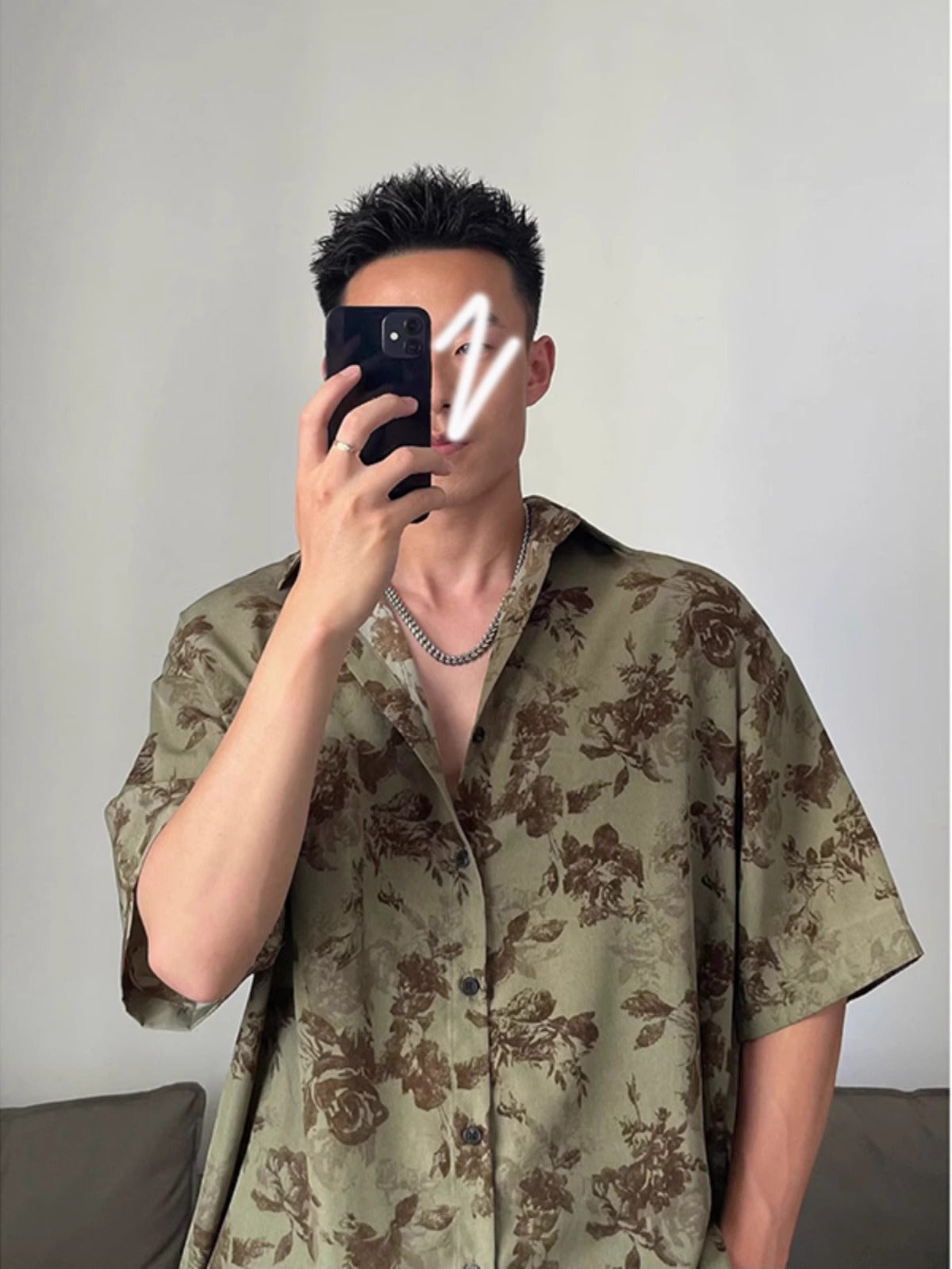 Vintage Cuban Collar Baroque Shirt for Men – Lightweight Quick-Dry Summer Short Sleeve[NA-001]