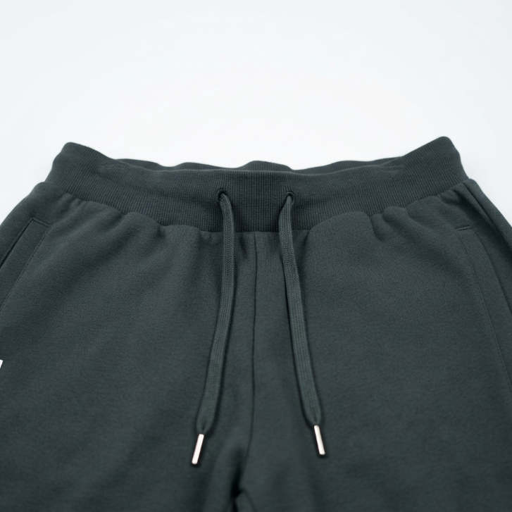 [WHOLESALE ONLY - CONTACT TO ORDER] Heavyweight Fleece Joggers Charcoal Grey Embroidered Sweatpants Drawstring Cuffed Tapered Pants - Do Not Buy Direct