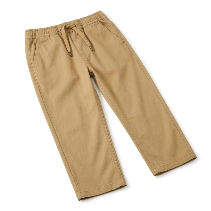[WHOLESALE ONLY - CONTACT TO ORDER] Toddler & Boys Elastic Waist Stretch Cotton Twill Chino Pull-On Pants (Khaki Tan) - Catalog Display Only (Do Not Order Directly)
