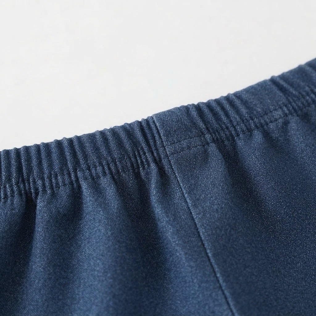 [WHOLESALE ONLY - CONTACT TO ORDER] Toddler Baby Soft Knit Denim Balloon Pants - High-Stretch Elastic Waist & Cuffs Anti-Mosquito Trousers [KW-132]