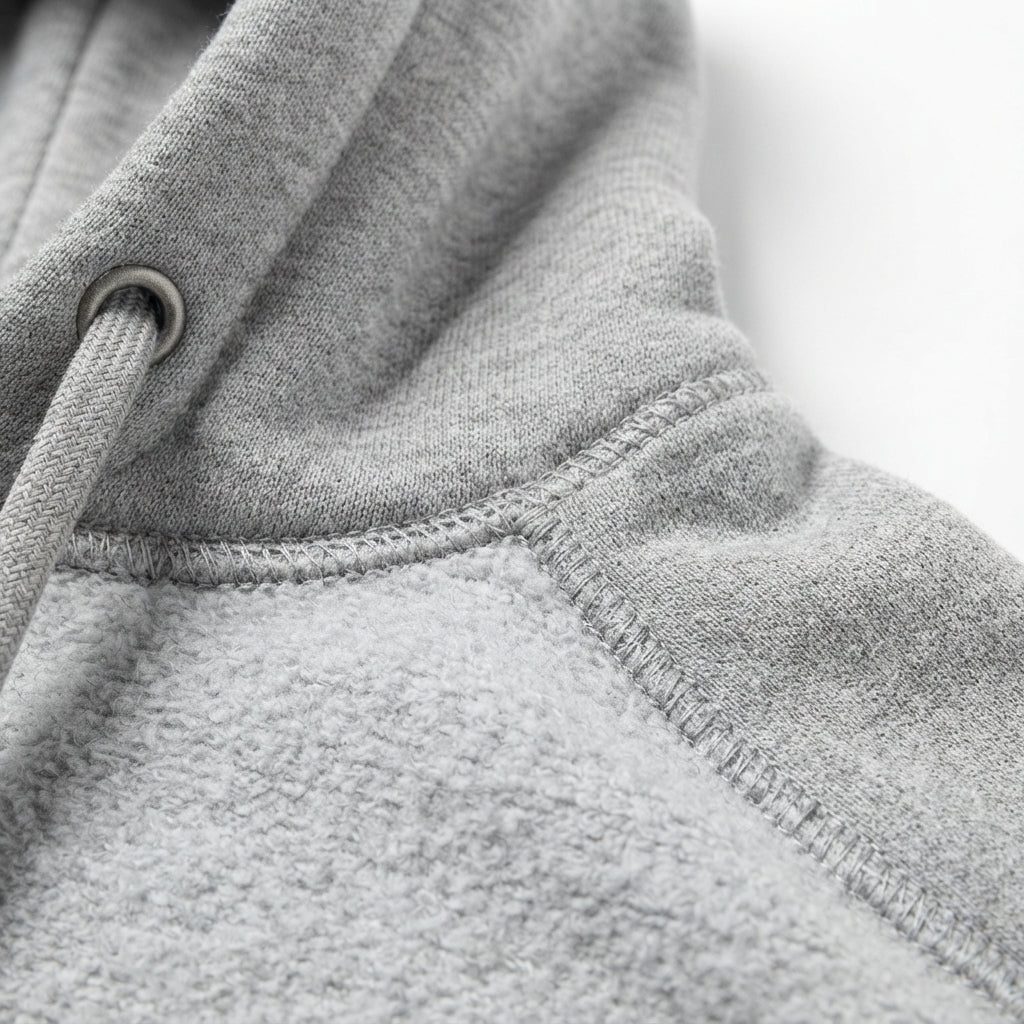 [WHOLESALE ONLY - CONTACT TO ORDER] Unisex Heavyweight 400GSM 85% Combed Cotton Brushed Fleece Blank Full-Zip Oversized Hoodie (Heather Light Grey) [AW-114]