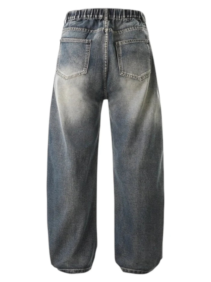WASHED SABER-CUT JEANS [DROP2-010]