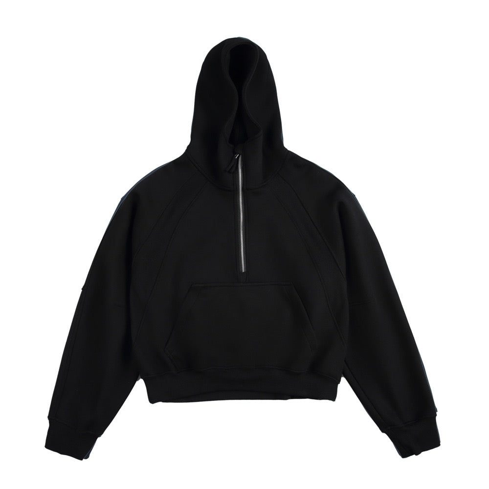 500g Heavyweight Clean-Fit Cropped Half-Zip Hoodie [DROP2-001]