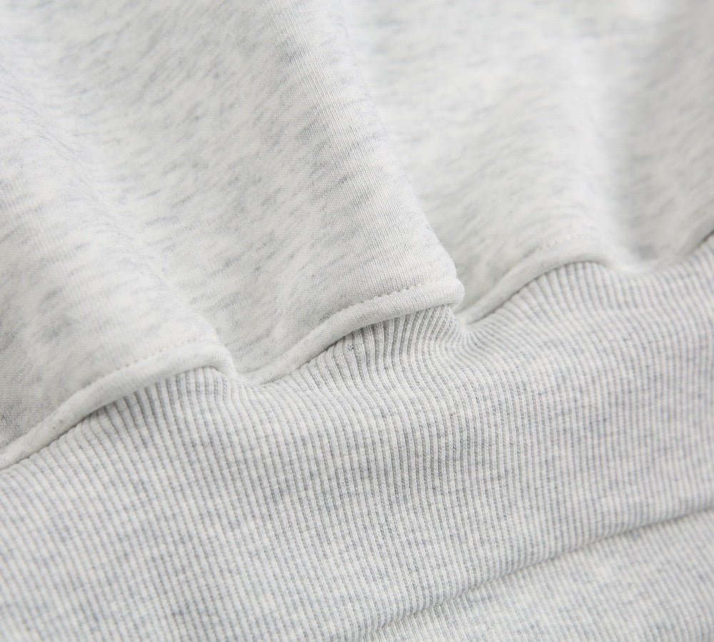 500g Heavyweight Clean-Fit Cropped Half-Zip Hoodie [DROP2-001]
