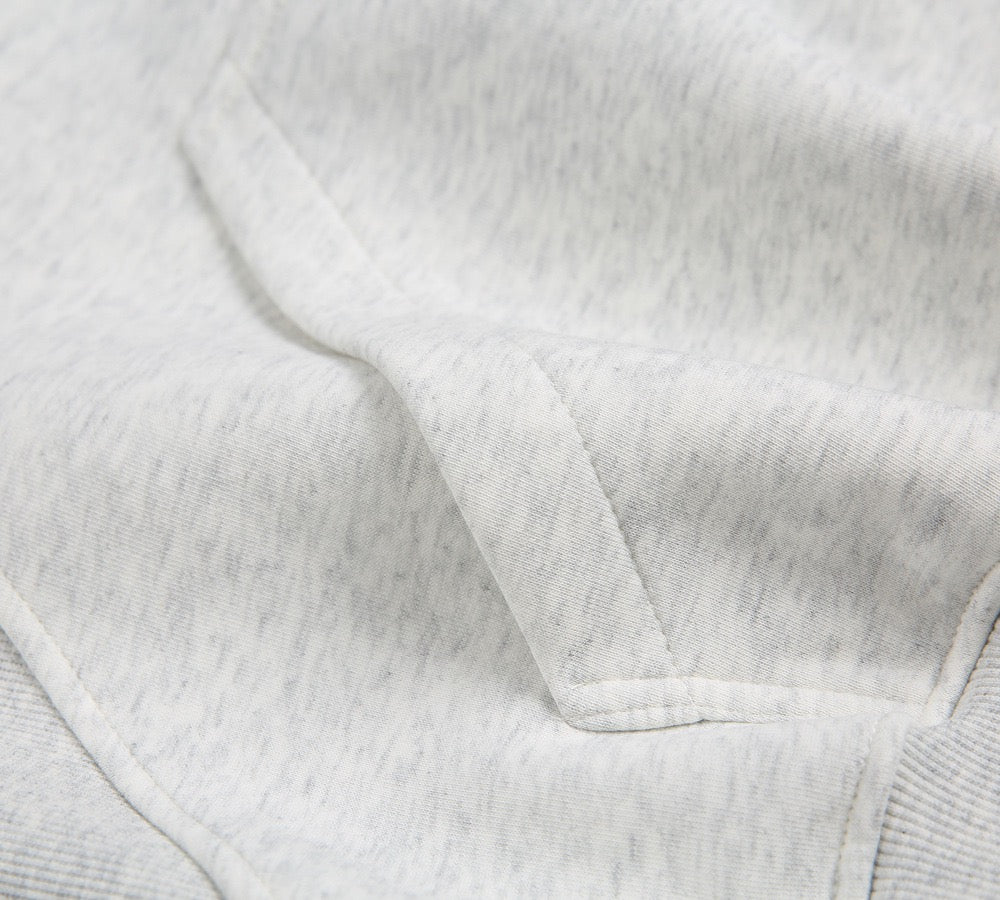 500g Heavyweight Clean-Fit Cropped Half-Zip Hoodie [DROP2-001]