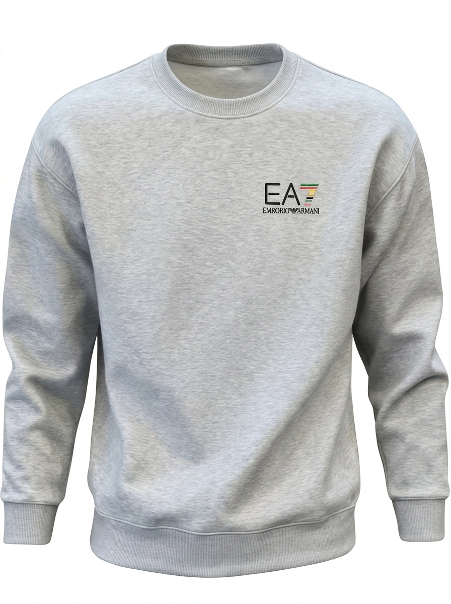 [WHOLESALE ONLY - CONTACT TO ORDER] Men's Classic Cotton-Rich Fleece Crewneck Sweatshirt with Chest Embroidery Logo [AW-146]