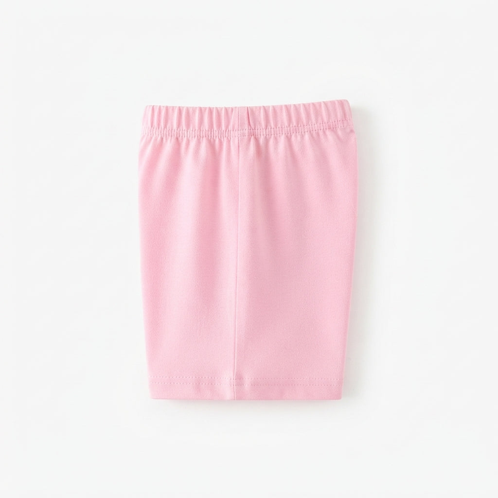 [WHOLESALE ONLY - CONTACT TO ORDER] Toddler Baby Girls Cotton Stretch Safety Bike Shorts - Soft Elastic Waist Under-Dress Loungewear Shorts [KW-145]