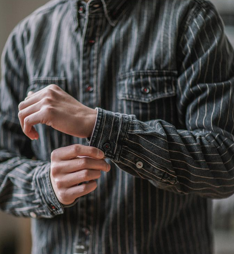 Men’s Vintage Woven Jacket – Raw Edge Collarless Design, Mixed Color Spring Outerwear[NA-010]