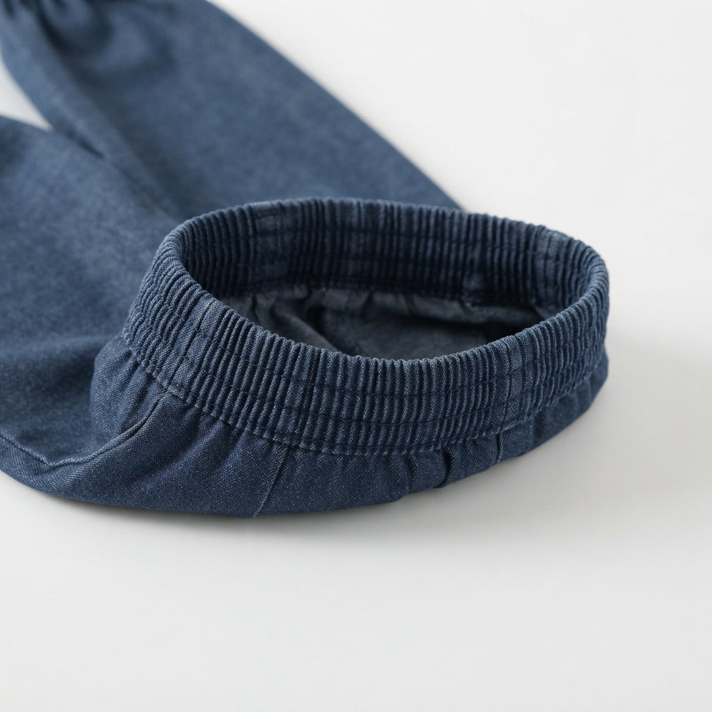 [WHOLESALE ONLY - CONTACT TO ORDER] Toddler Baby Soft Knit Denim Balloon Pants - High-Stretch Elastic Waist & Cuffs Anti-Mosquito Trousers [KW-132]