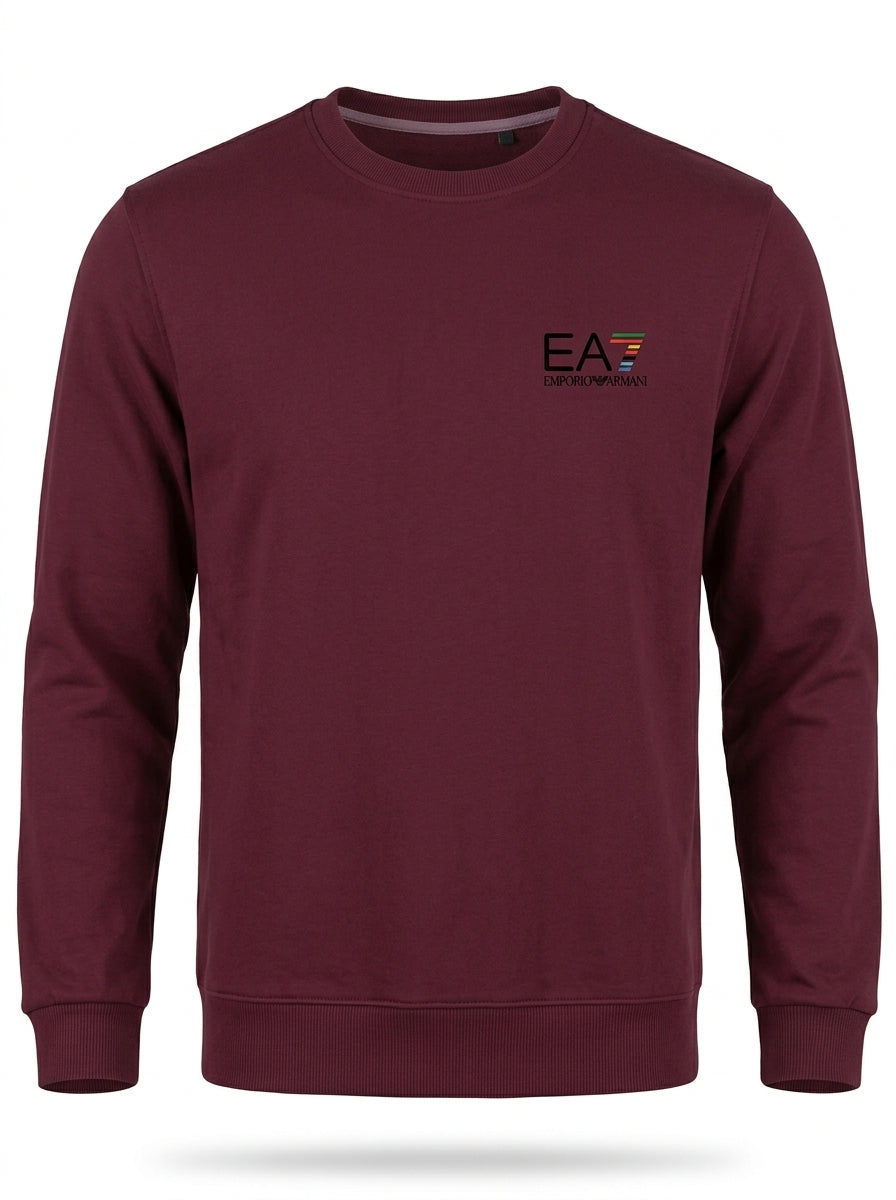 [WHOLESALE ONLY - CONTACT TO ORDER] Men's Classic Cotton-Rich Fleece Crewneck Sweatshirt with Chest Embroidery Logo [AW-146]