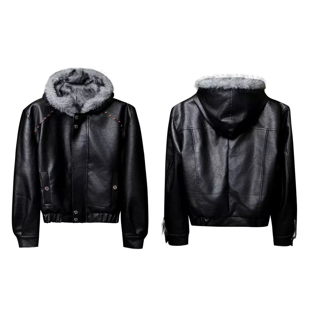 2026 New Vintage Lapel PU Leather Jacket