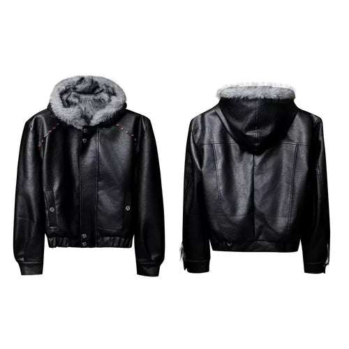 2026 New Vintage Lapel PU Leather Jacket
