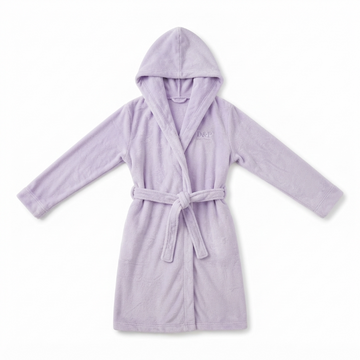 [WHOLESALE ONLY - CONTACT TO ORDER] Women's Plush Fleece Hooded Bathrobe Lavender Purple Soft Warm Belted Spa Robe Loungewear - Do Not Buy Direct