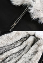 WOLF KING FUR-COLLAR HARRINGTON JACKET [DROP2-002]