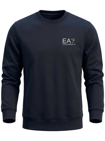 [WHOLESALE ONLY - CONTACT TO ORDER] Men's Classic Cotton-Rich Fleece Crewneck Sweatshirt with Chest Embroidery Logo [AW-146]