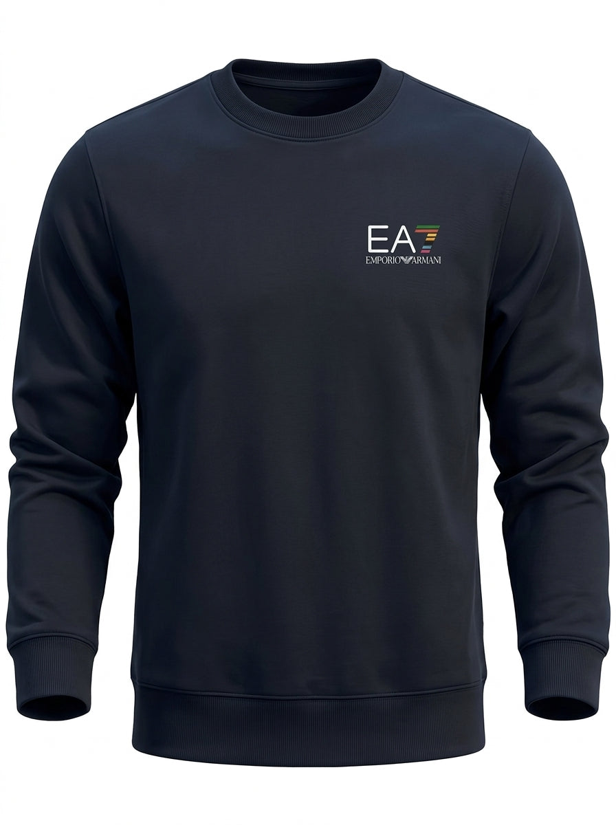 [WHOLESALE ONLY - CONTACT TO ORDER] Men's Classic Cotton-Rich Fleece Crewneck Sweatshirt with Chest Embroidery Logo [AW-146]