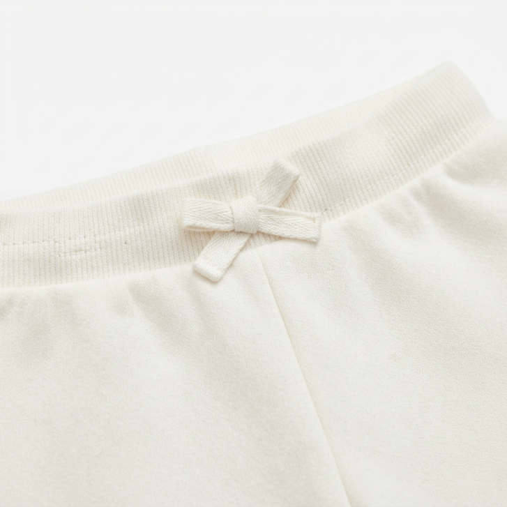 [WHOLESALE ONLY - CONTACT TO ORDER] Baby & Toddler Girls Cozy Cream Fleece Ruffle Hoodie & Snap-Crotch Pants 2-Piece Lounge Set - Catalog Display Only (Do Not Order Directly)