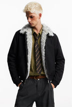 WOLF KING FUR-COLLAR HARRINGTON JACKET [DROP2-002]