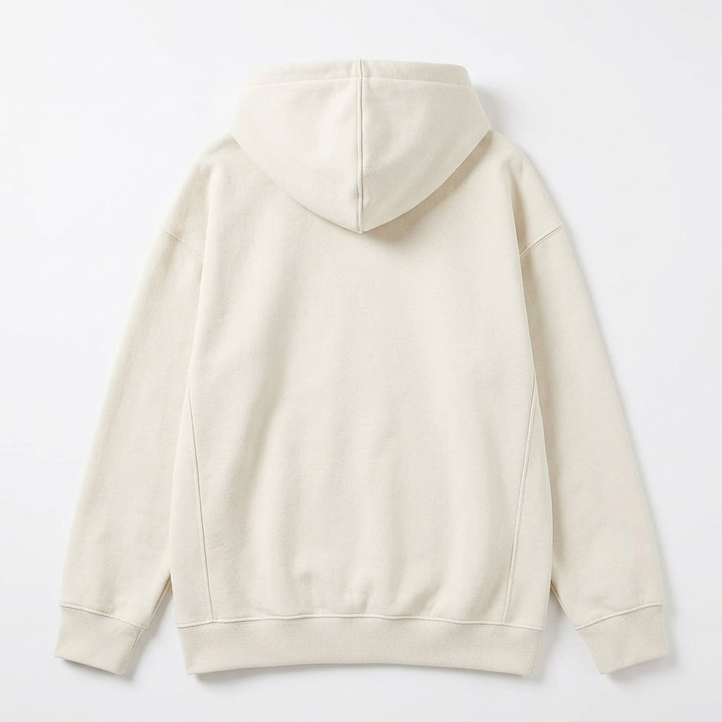 [WHOLESALE ONLY - CONTACT TO ORDER] Unisex Heavyweight 420GSM 85% Combed Cotton Fleece Ribbed Side-Panel Pullover Hoodie (Oatmeal Cream Beige) [AW-109]