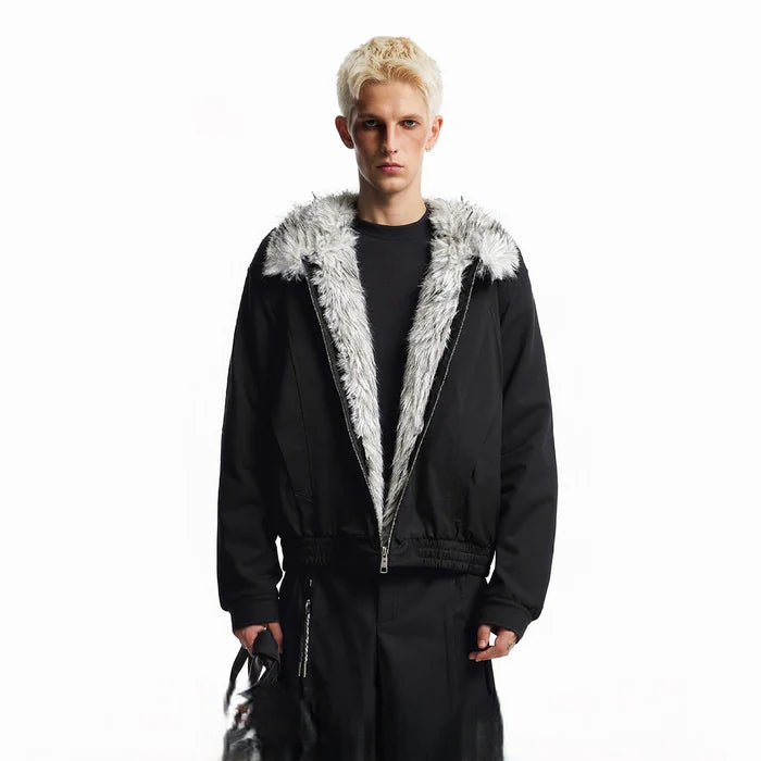 WOLF KING FUR-COLLAR HARRINGTON JACKET [DROP2-002]