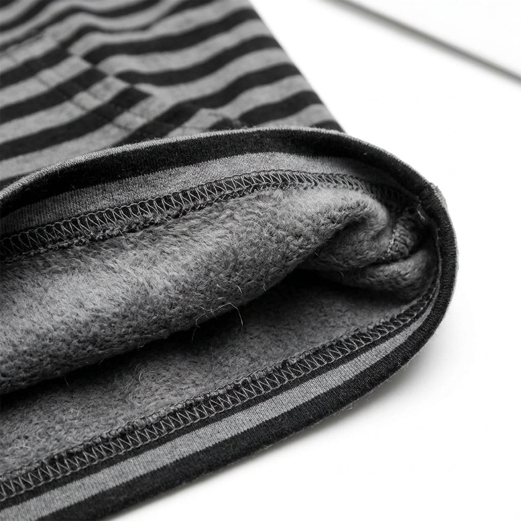 [WHOLESALE ONLY - CONTACT TO ORDER] Unisex Heavyweight 300GSM 80% Cotton Fleece Lined Striped Button Henley Pullover Hoodie (Charcoal & Heather Grey) [AW-106]