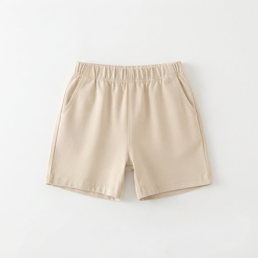 [WHOLESALE ONLY - CONTACT TO ORDER] Toddler Boys Cotton Stretch Chino Shorts - Elastic Waistband with Back Pockets Summer Casual Shorts [KW-146]