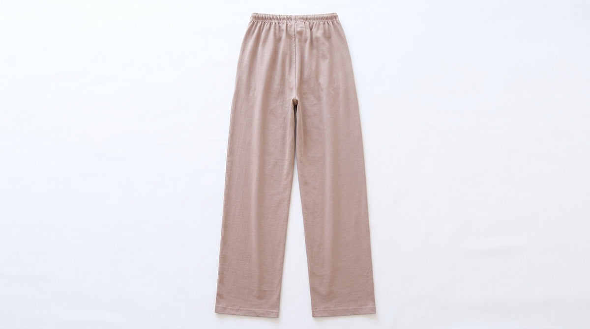 [WHOLESALE ONLY - CONTACT TO ORDER] Women's Stretch Cotton Knit Wide-Leg Pajama Lounge Pants with Drawstring Waist (90% Cotton, 10% Spandex)[AW-136]