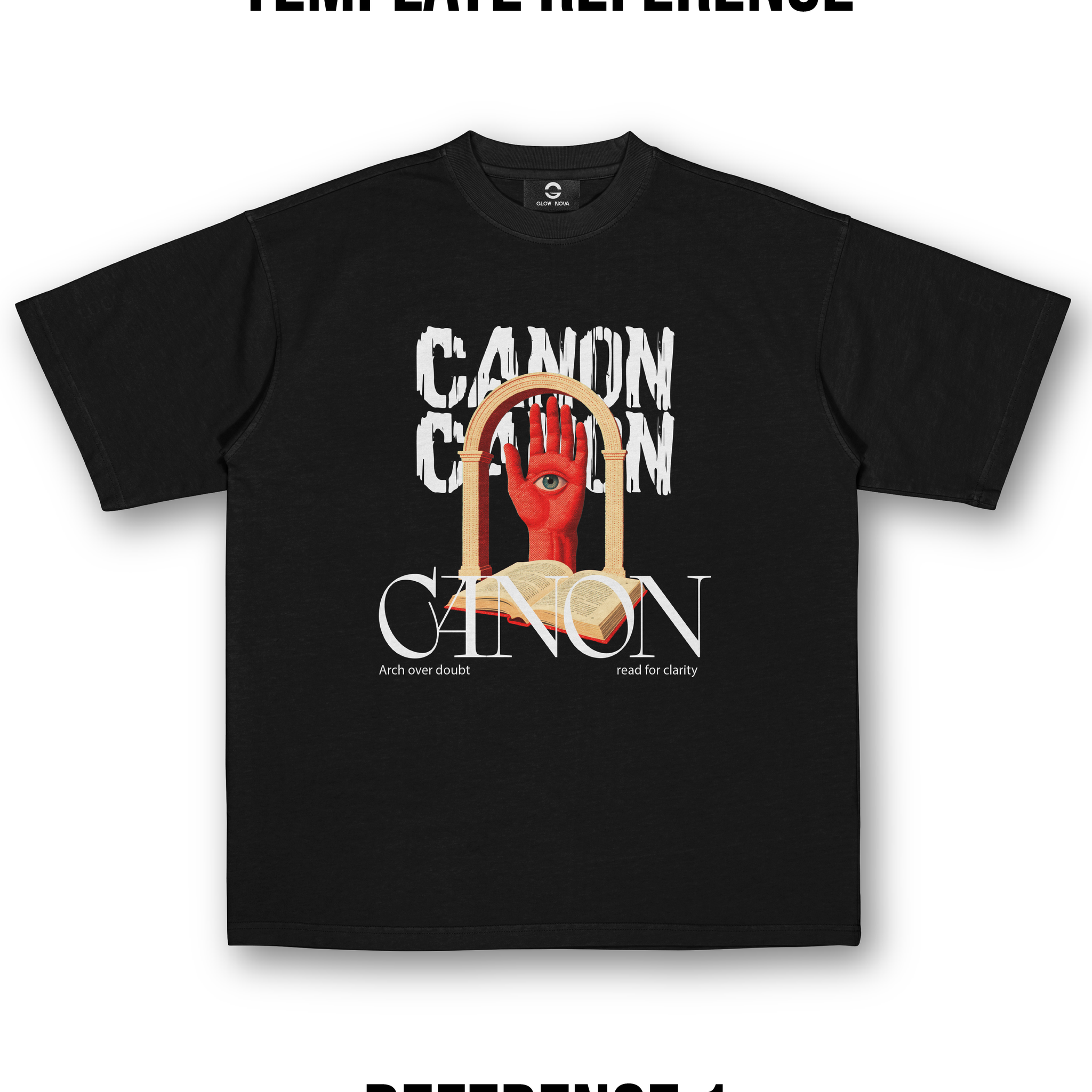 Custom collage T-shirt with layered frames and typography design –GlowNova Collective