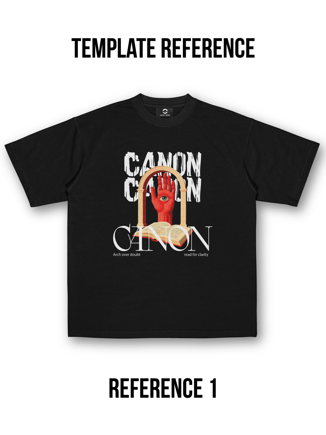 Custom collage T-shirt with layered frames and typography design –GlowNova Collective