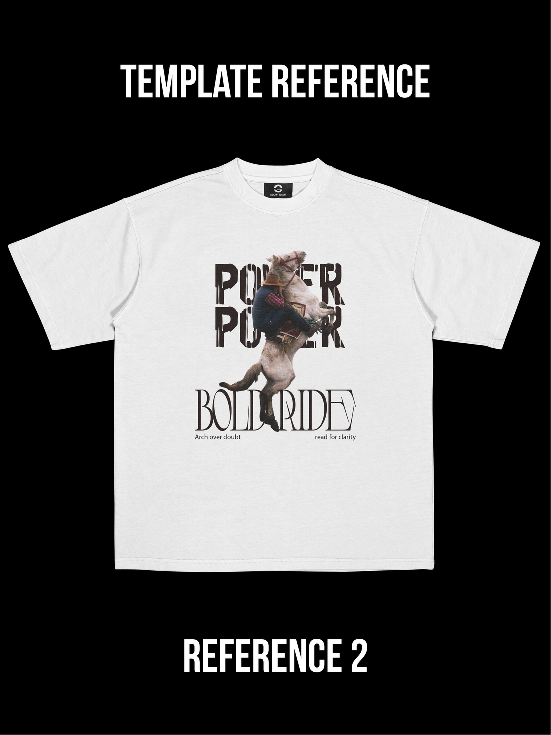 Custom collage T-shirt with layered frames and typography design –GlowNova Collective