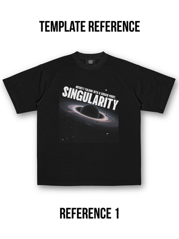 Custom T-shirt design combining photo and bold slanted typography overlay for a dynamic, editorial-style look – GLOWNOVA LAB