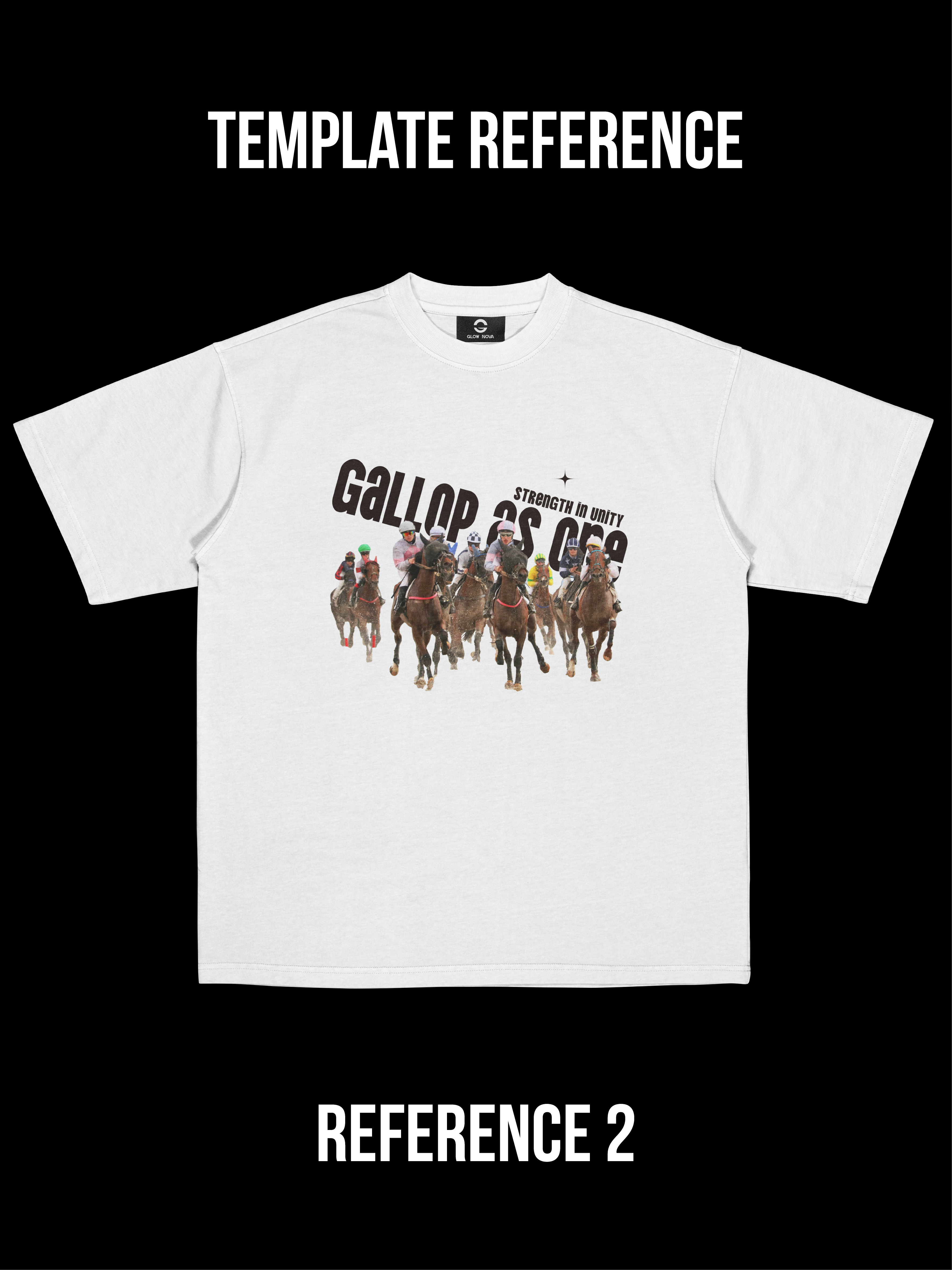 Custom T-shirt design combining photo and bold slanted typography overlay for a dynamic, editorial-style look – GLOWNOVA LAB