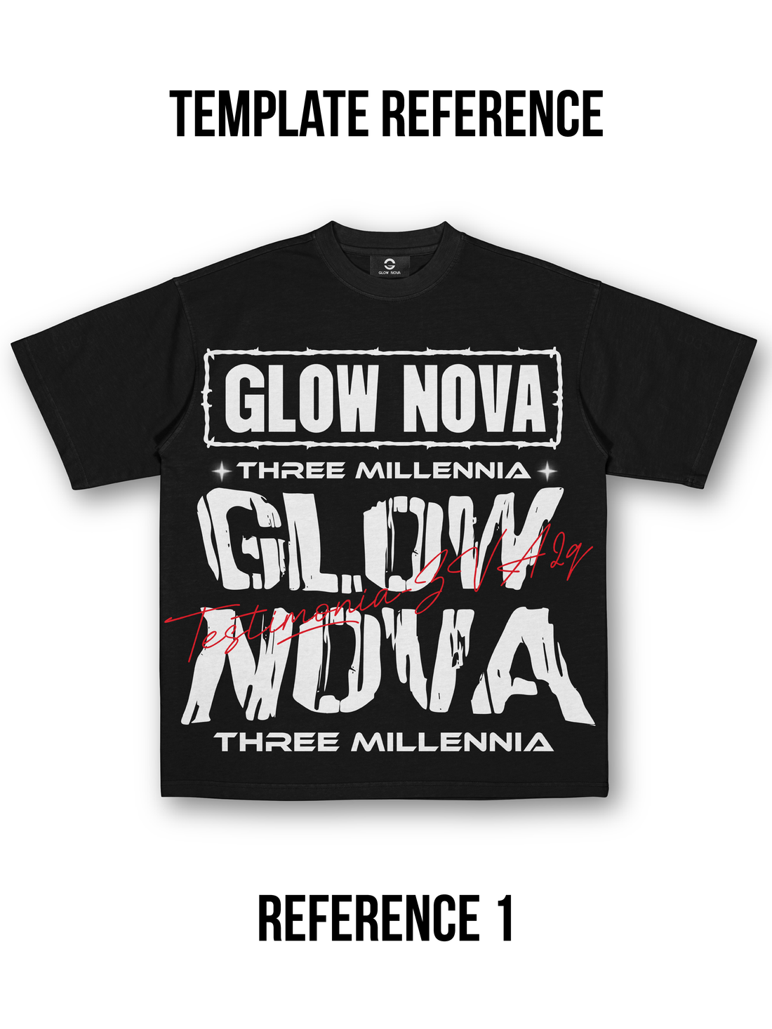 Custom T-shirt with large bold typography design, no images — minimalist and expressive statement style.