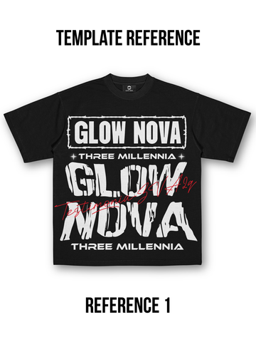 Custom T-shirt with large bold typography design, no images — minimalist and expressive statement style.