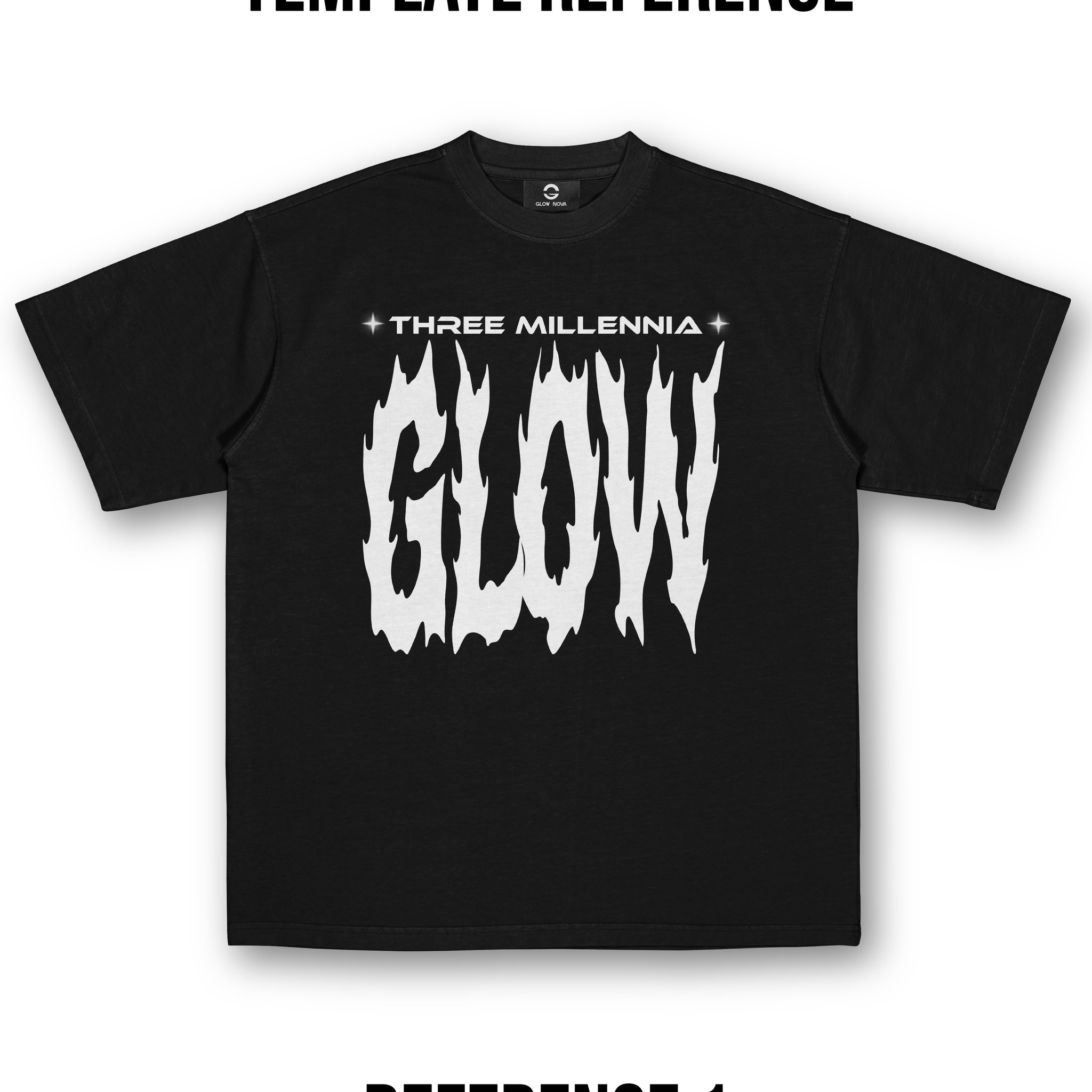 Custom T-shirt with clean layout, short subtext above and bold oversized headline below — stylish design for impactful messages.