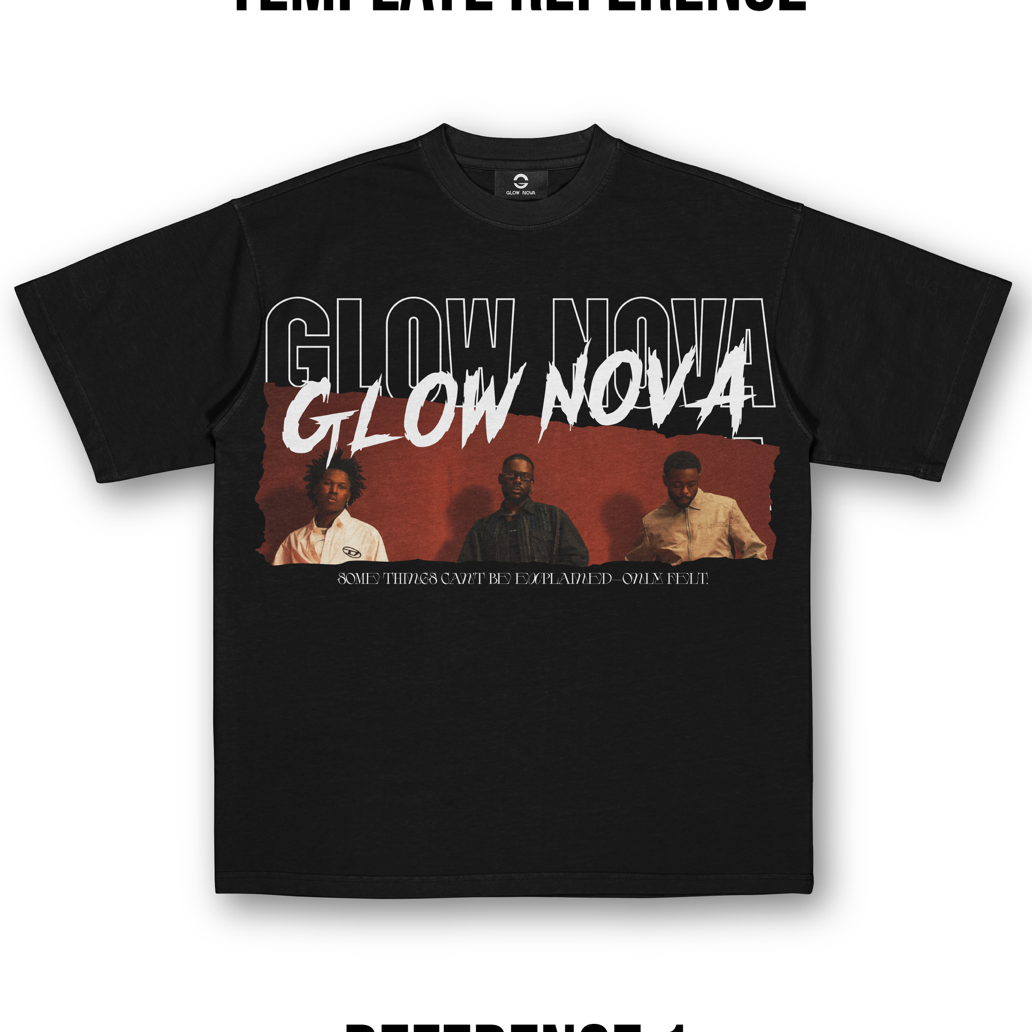 Custom T-shirt design with clean layout — bold or simple text placed above an image, perfect for quote-first or minimal compositions.