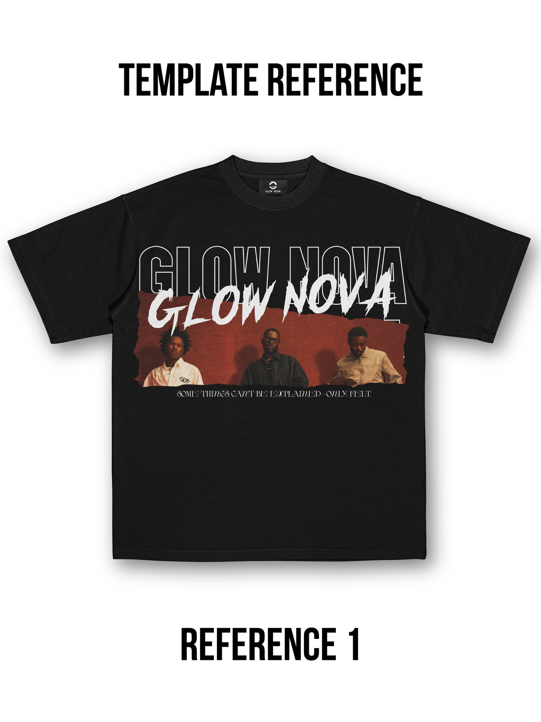 Custom T-shirt design with clean layout — bold or simple text placed above an image, perfect for quote-first or minimal compositions.