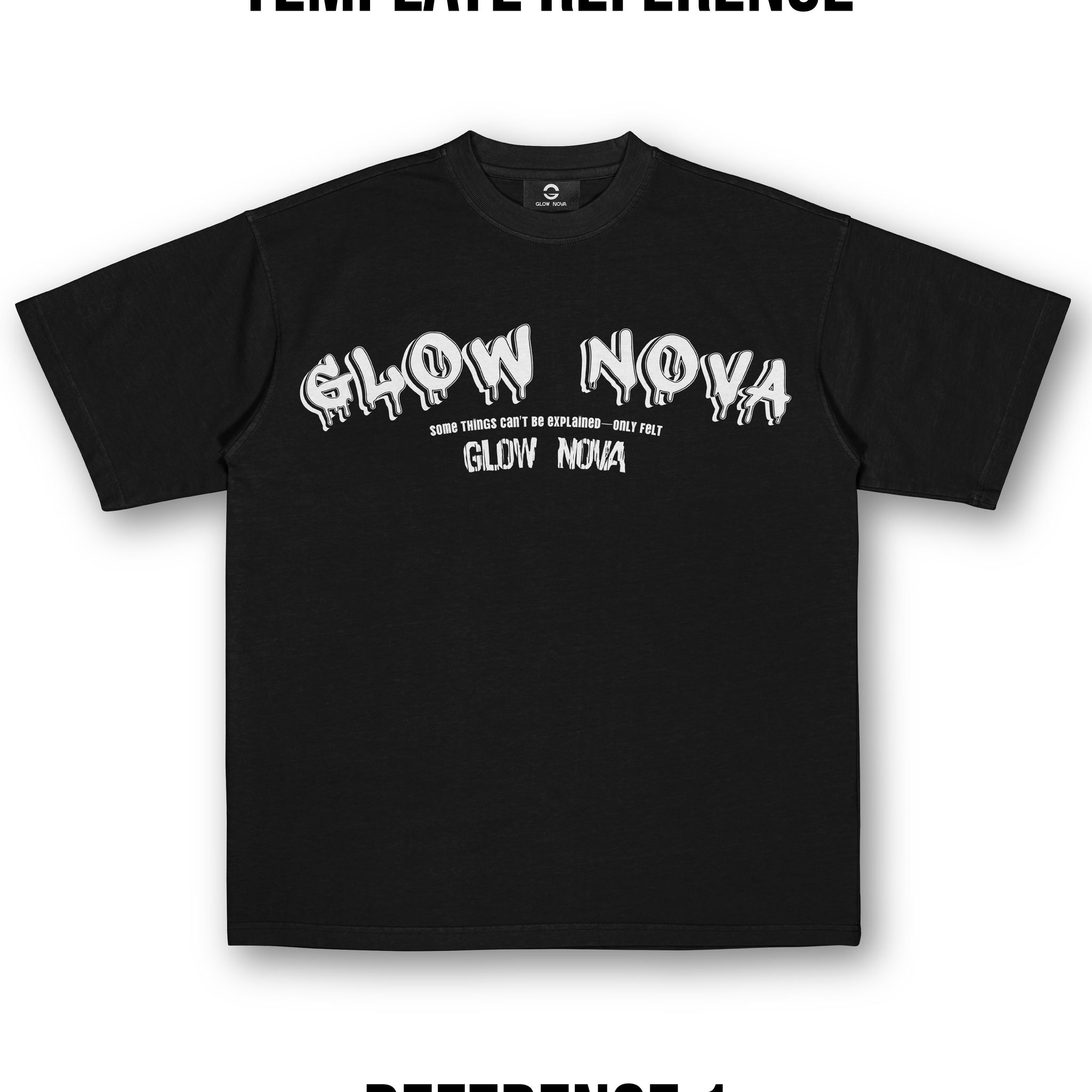 Custom T-shirt featuring curved text as the main graphic — fully customizable text, adjustable curve, typeface, and position, soft cotton, clean experimental typography design.