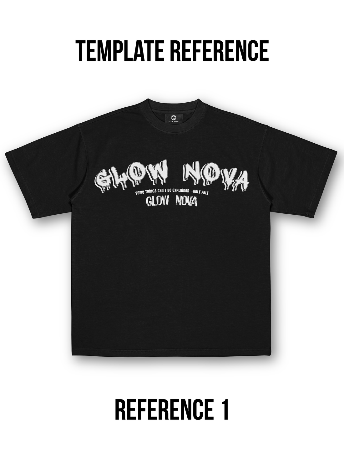 Custom T-shirt featuring curved text as the main graphic — fully customizable text, adjustable curve, typeface, and position, soft cotton, clean experimental typography design.