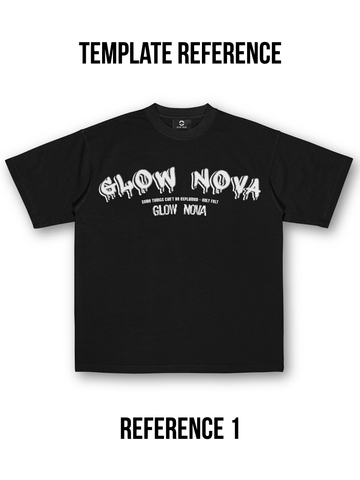 Custom T-shirt featuring curved text as the main graphic — fully customizable text, adjustable curve, typeface, and position, soft cotton, clean experimental typography design.